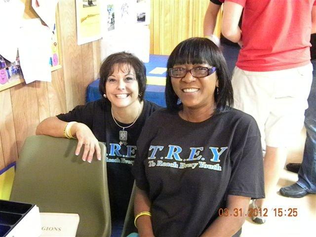TREY's mom Vicki and volunteer Joyce Dodd